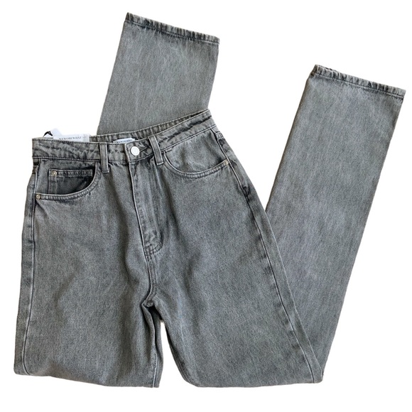 WEWOREWHAT The Icon Jean Washed Grey Straight Jeans Size 27 New - Picture 3 of 7